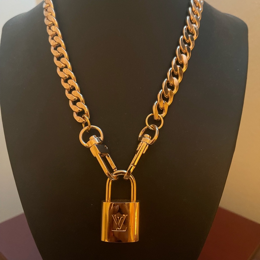 Authentic Louis Vuitton lock key necklace
